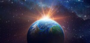 Sum behind earth