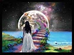 Earth with woman