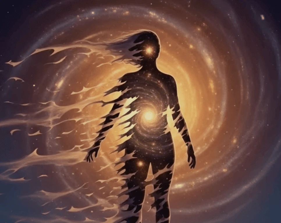 An old sense of self dissolving into light