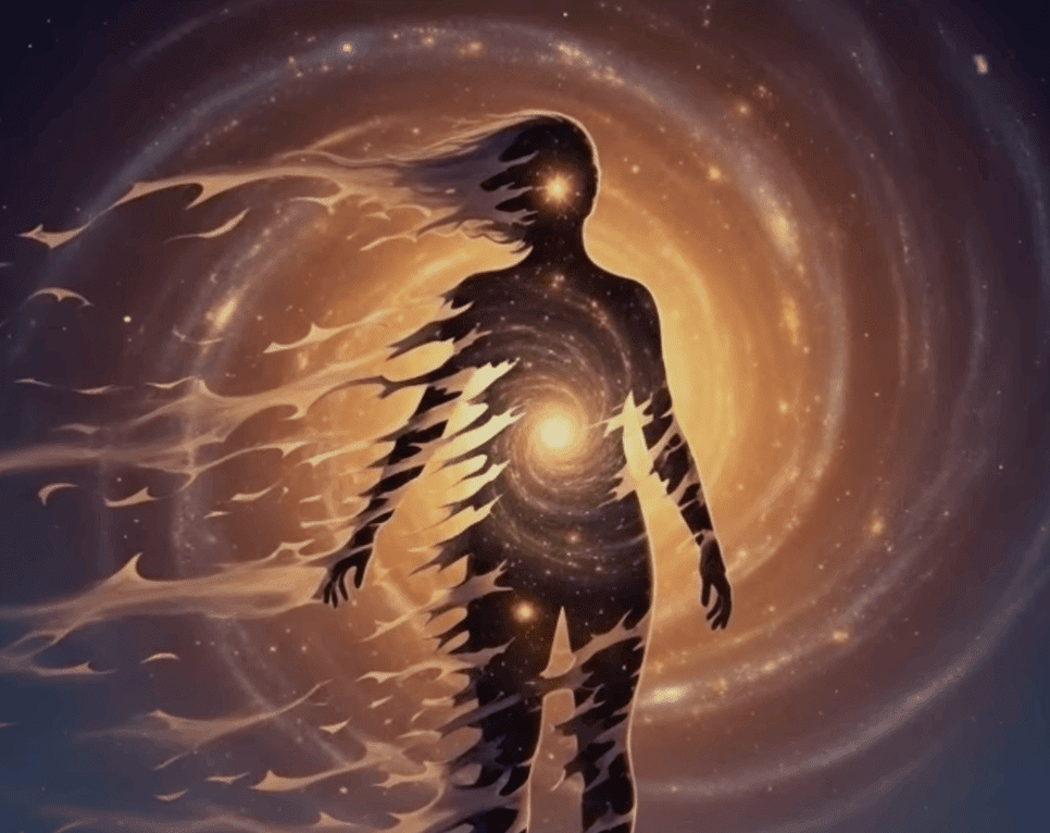 An old sense of self dissolving into light